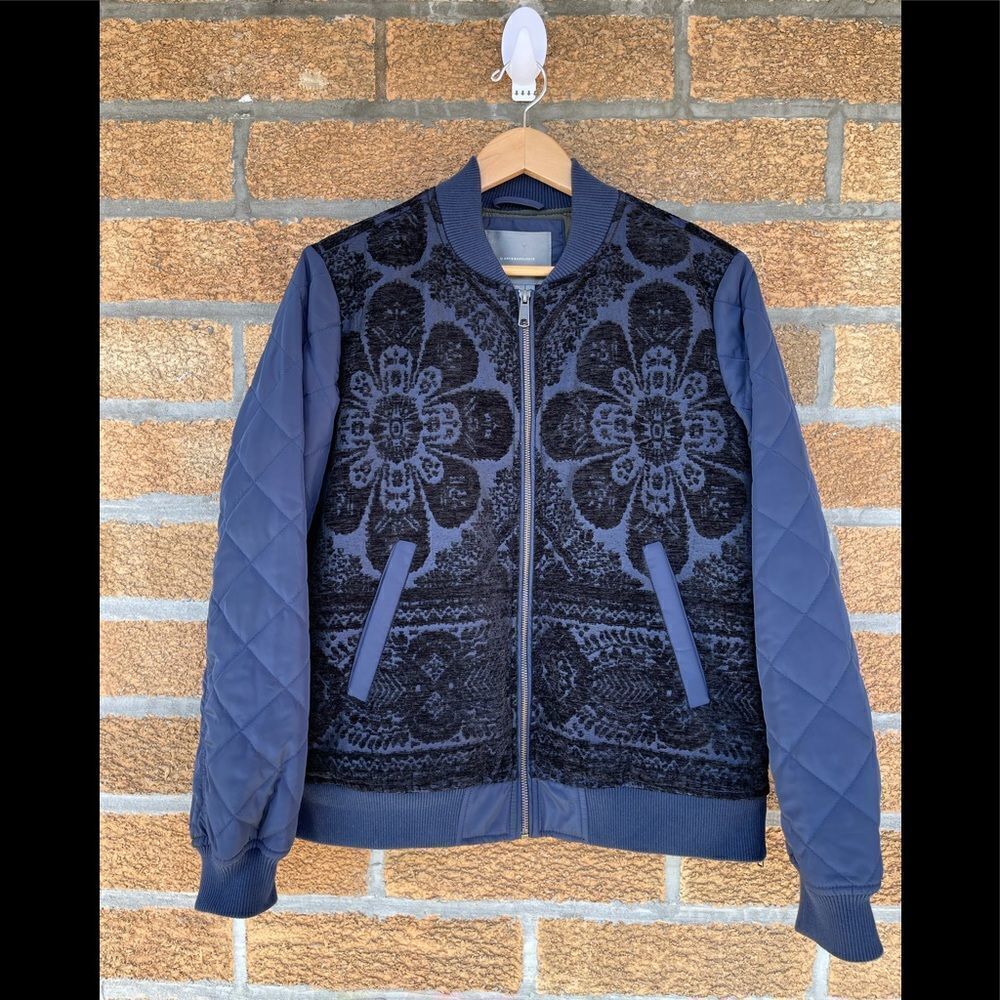 By Anthropologie Clemence Quilted Bomber Jacket medium